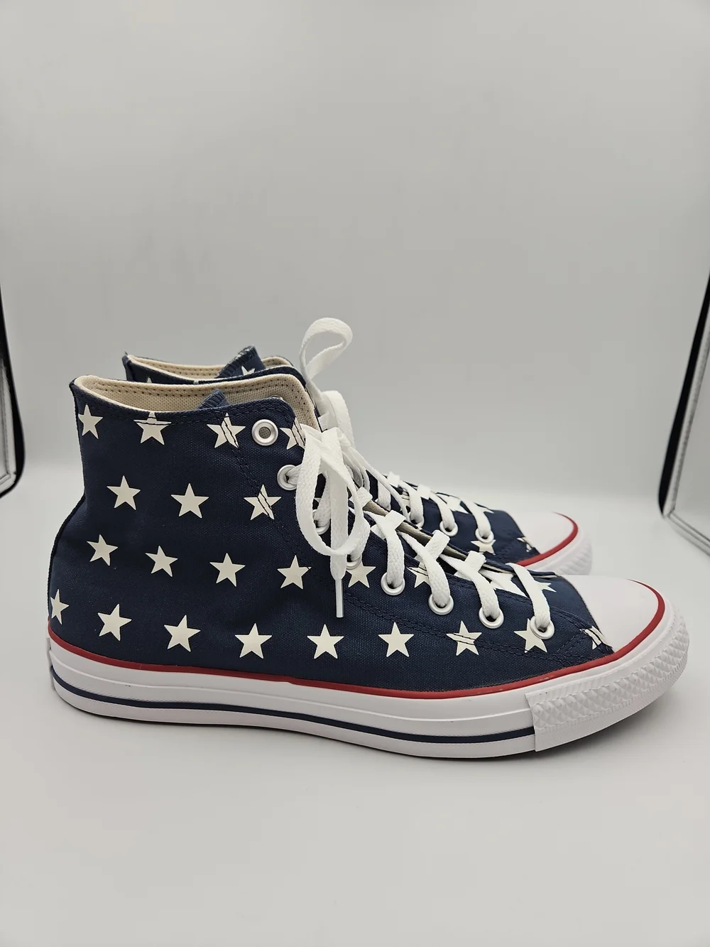 Converse High-Top Star Canvas Sneakers - Navy & White - Picture 4 of 8